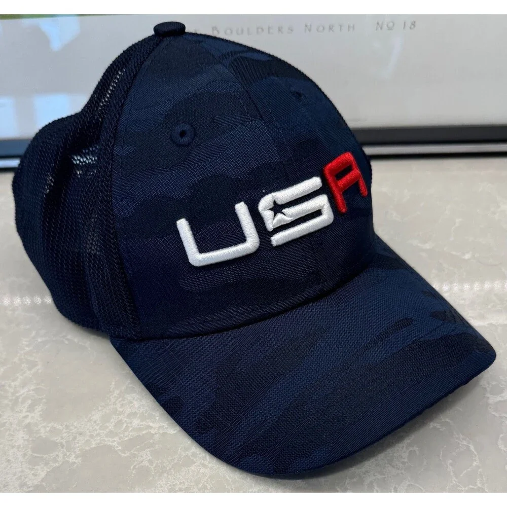TEAM USA Ryder Cup - New Era Youth Golf Hat - Blue Camo - 2020 Whistling Straits
